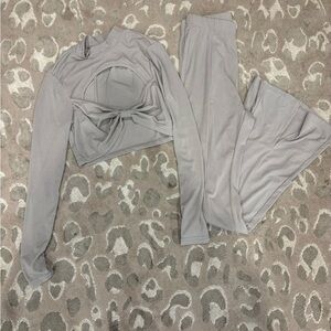 Stylish Gray Two-Piece Set